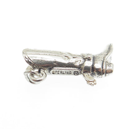 925 Sterling Silver Vintage Cowboy Charm Pendant