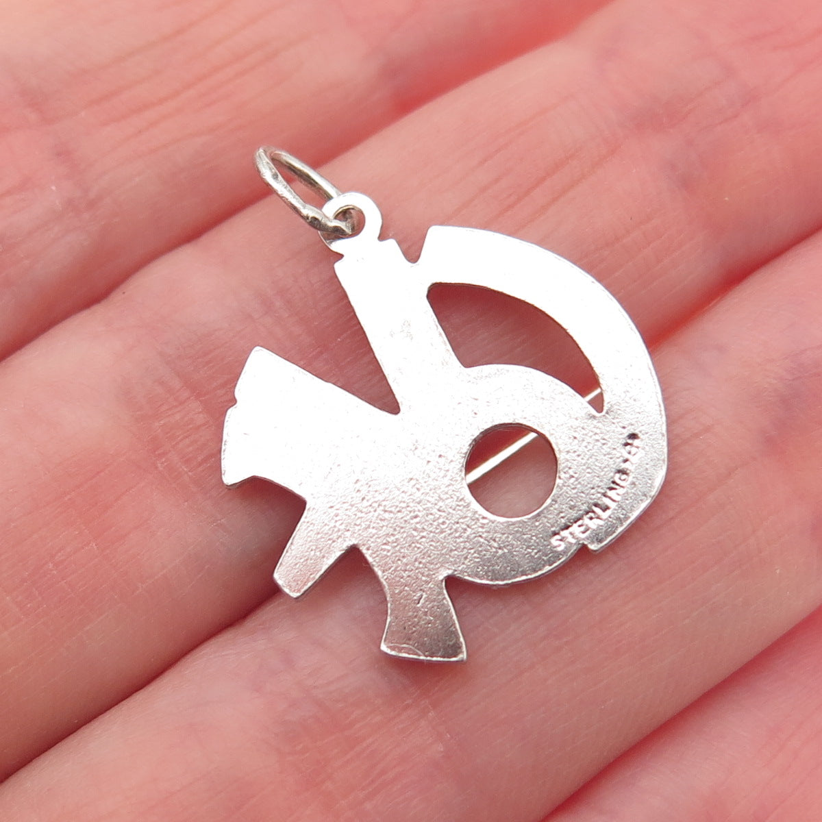 Griffith & Sons 925 Sterling Silver Vintage Love Mini Charm Pendant