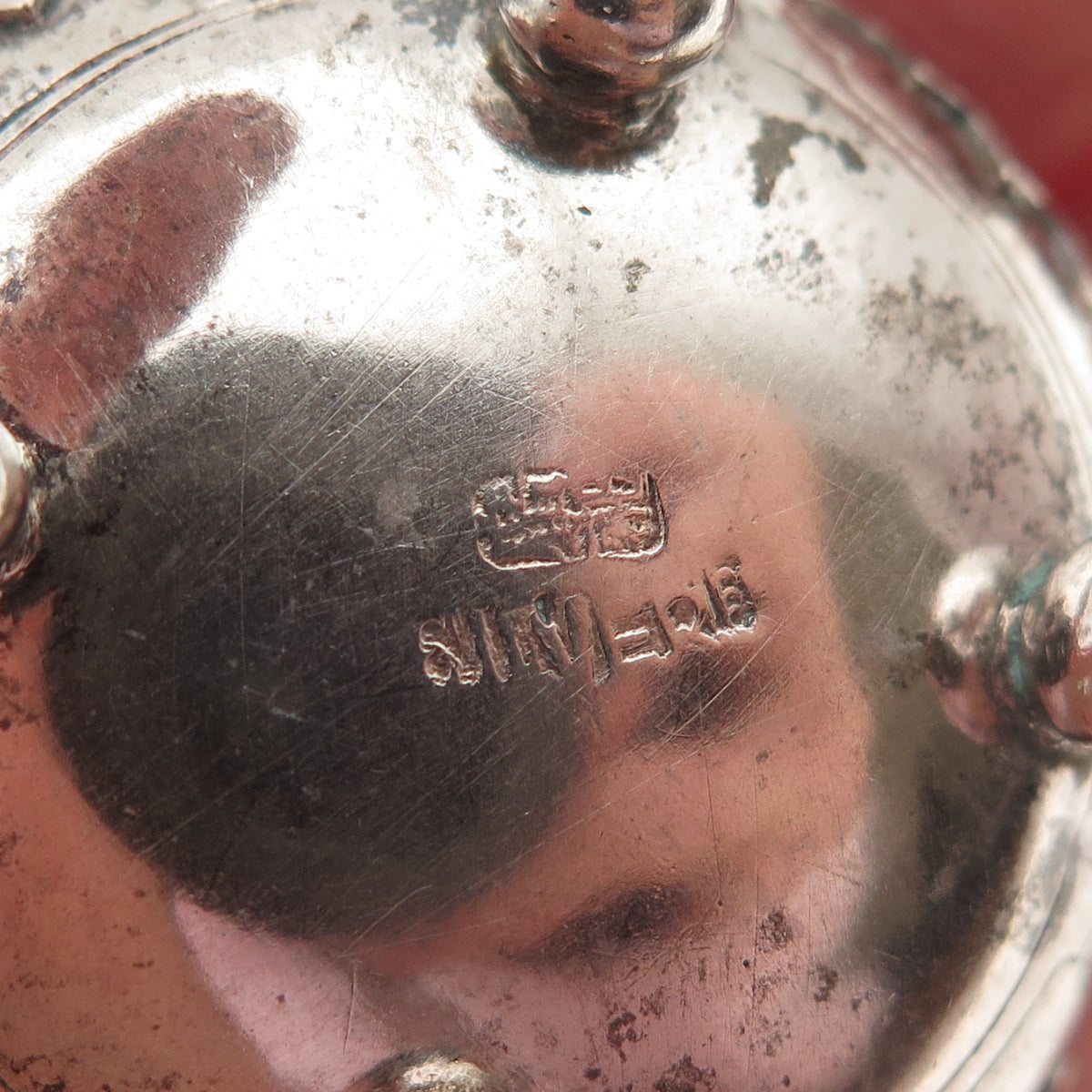925 Sterling Silver Antique Art Deco Chinese Export Salt Cellar