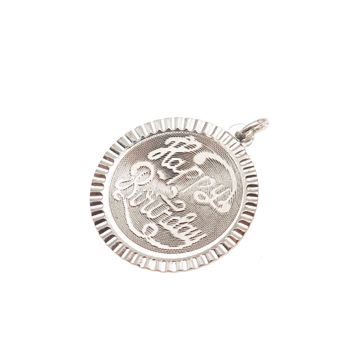 925 Sterling Silver Vintage ISJC Happy Birthday Mini Charm Pendant