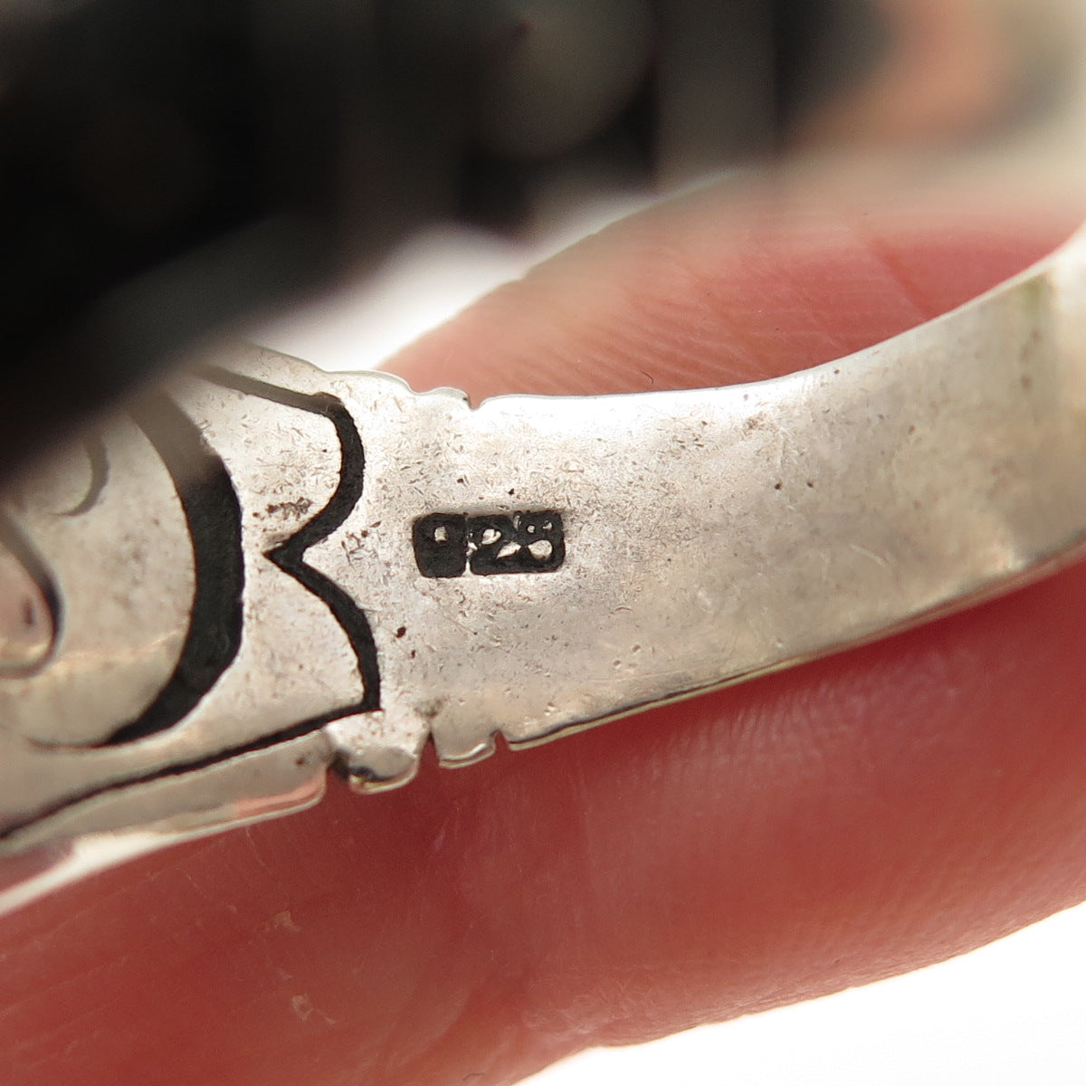 925 Sterling Silver Vintage Grandmaster Oxidized Signet Ring Size 12