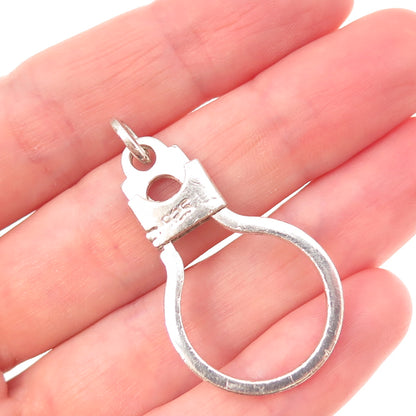 925 Sterling Silver Vintage Carabiner Key Ring Holder