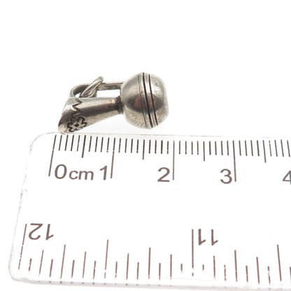 Old Pawn 925 Sterling Silver Vintage Southwestern Pitcher 3D Mini Charm Pendant