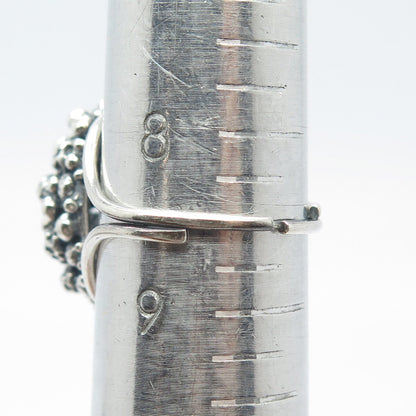 925 Sterling Silver Vintage BEAU Modernist Adjustable Ring Size 8.5