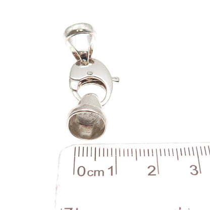 925 Sterling Silver Italy Bracelet / Necklace Lobster Lock Clasp Necklace Ends