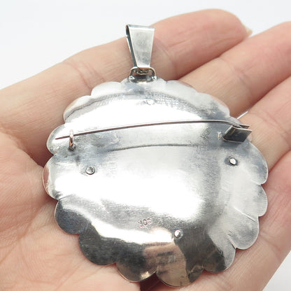900 Silver Vintage Sailor Storyteller Pin Brooch / Pendant