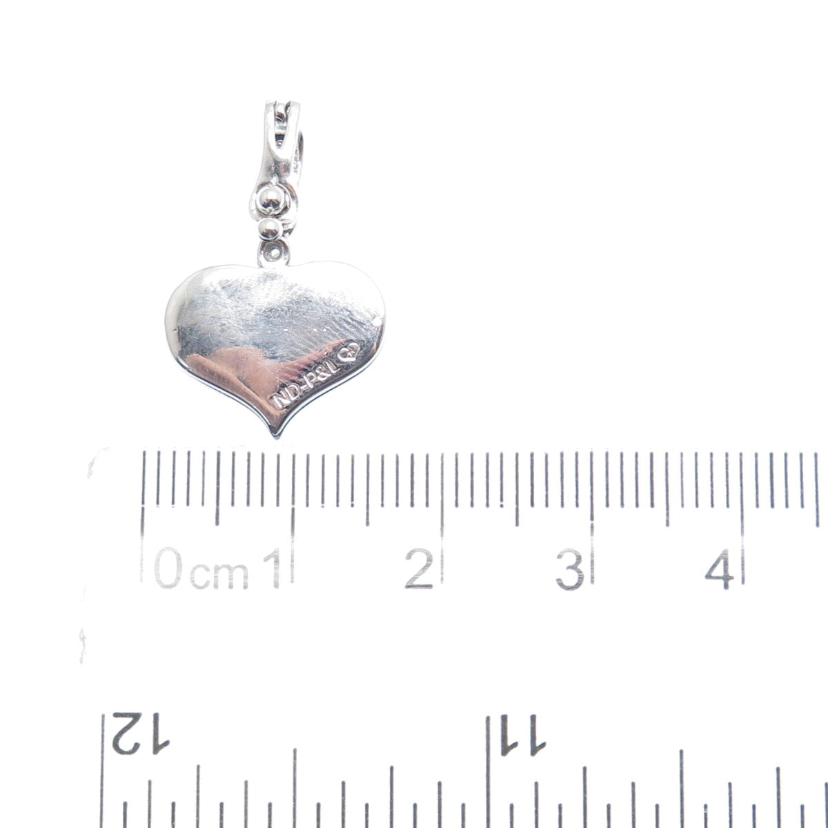 925 Sterling Silver Round-Cut C Z Peace Symbol Heart Minimalist Charm Pendant