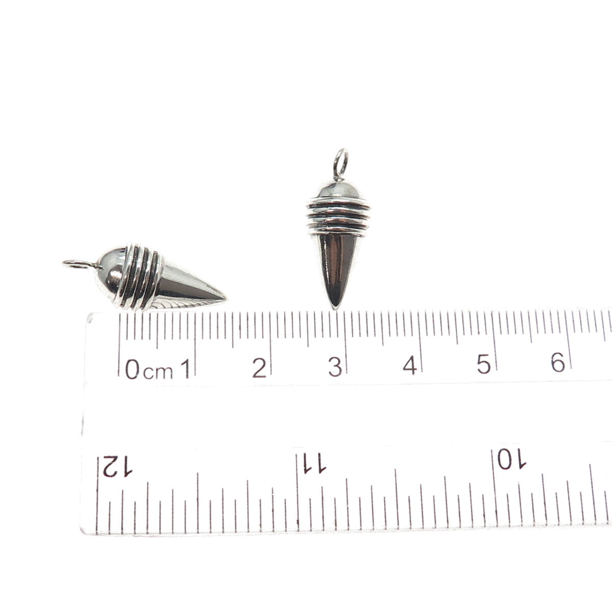 925 Sterling Silver Vintage Modernist Oxidized Jacket Earrings