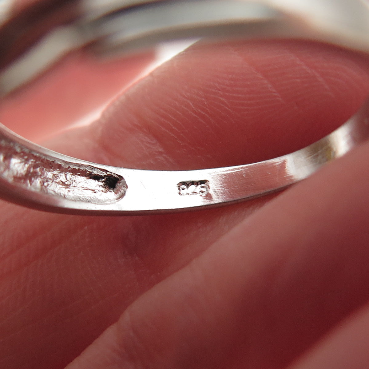 925 Sterling Silver Real Blue Topaz & C Z Bypass Ring Size 8.5