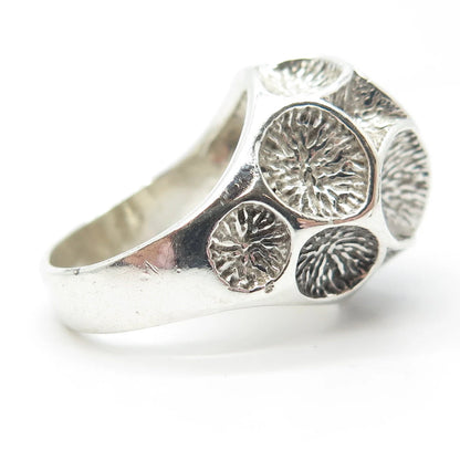 925 Sterling Silver Vintage Modernist Ring Size 7.75