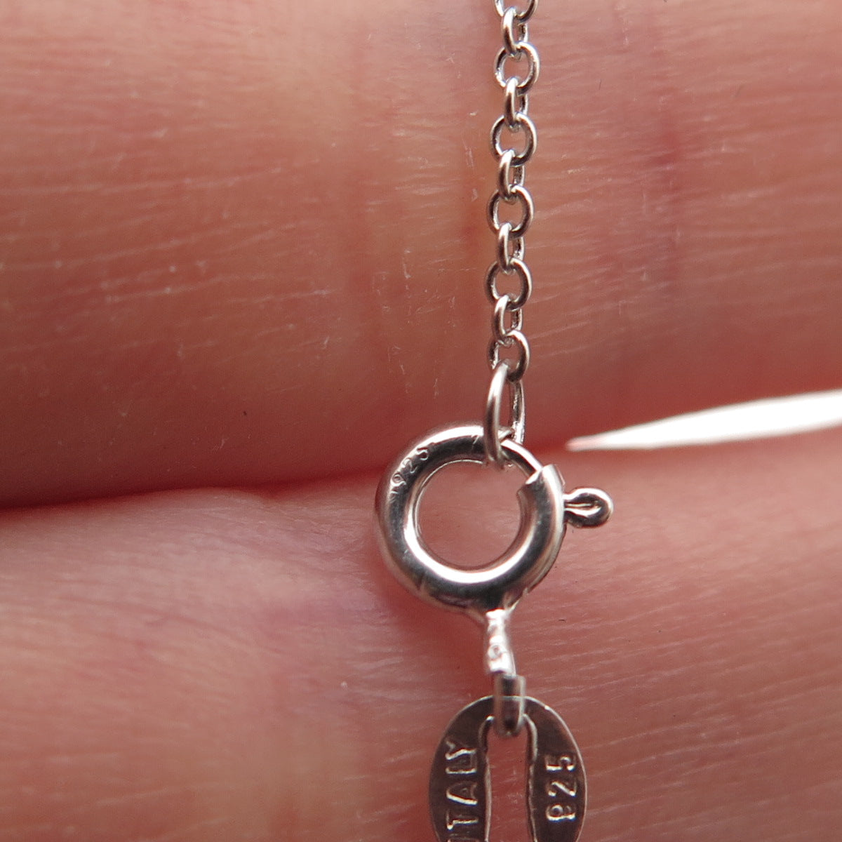 925 Sterling Silver Round-Cut C Z Graduated Drop Cable Chain Necklace 18"