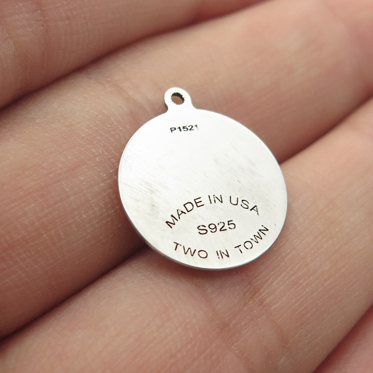 925 Sterling Silver USA Two In Town Dog Charm Pendant