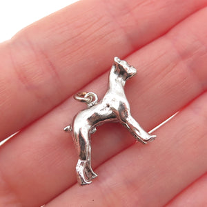 925 Sterling Silver Vintage Doberman 3D Mini Charm Pendant