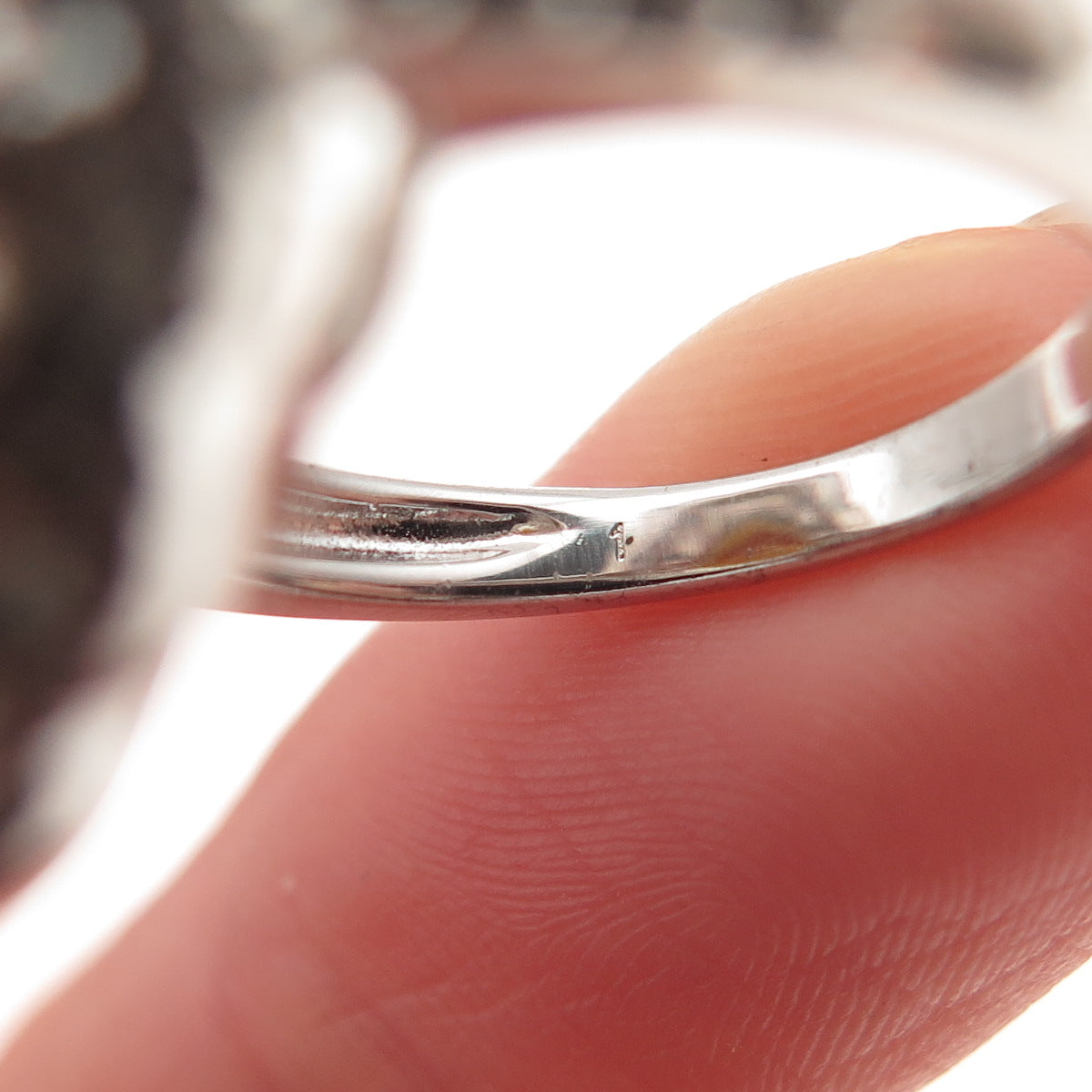 925 Sterling Silver Oval-Cut Canary & Round-Cut White C Z Ring Size 7.5