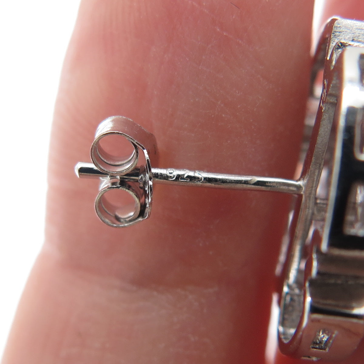 925 Sterling Silver Round-Cut C Z Sparkle Cross Stud Earrings