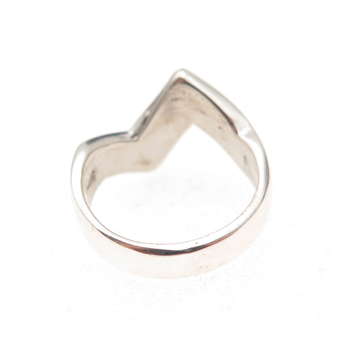 Doug Paulus Sterling Silver Vintage Real Malachite Zig Zag Oxidized Ring Size 6