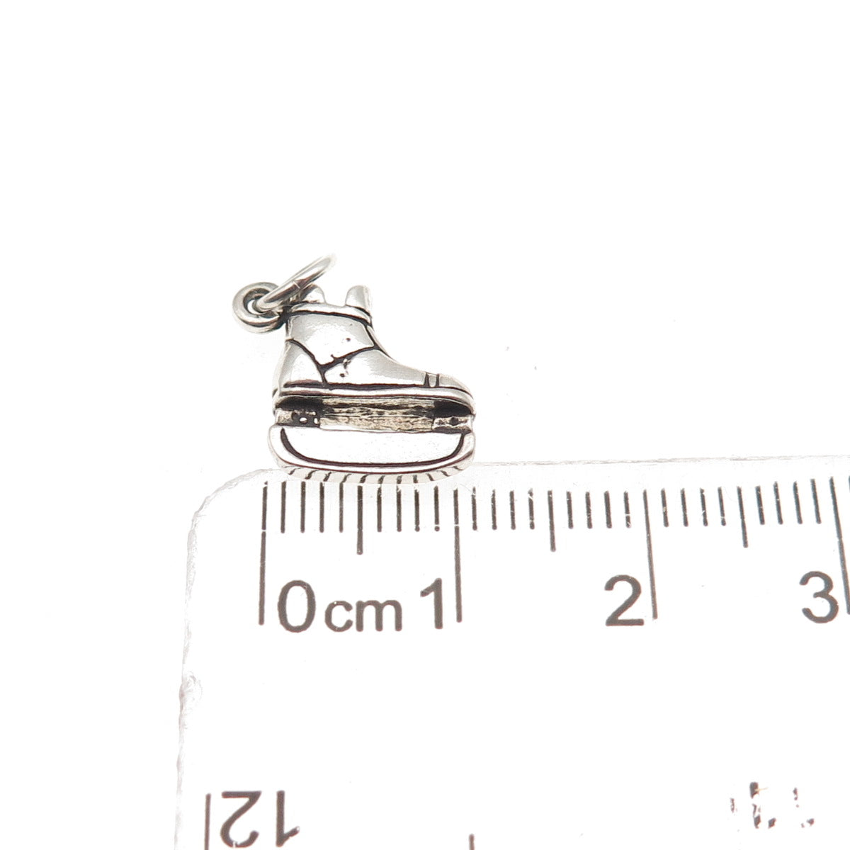 Sunwest 925 Sterling Silver Vintage 1985 Ice Skate Oxidized Mini Charm Pendant