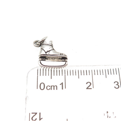 Sunwest 925 Sterling Silver Vintage 1985 Ice Skate Oxidized Mini Charm Pendant