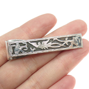 900 Silver Vintage Guatemala Phoenix Bird Tie Clip