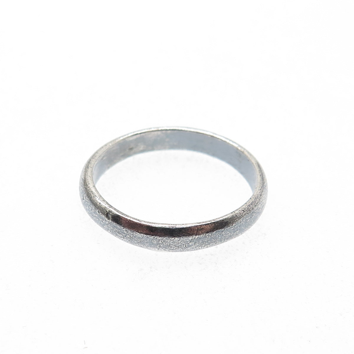 KEN CRAFTS 925 Sterling Silver Vintage Faith Oxidized Band Ring Size 7.75
