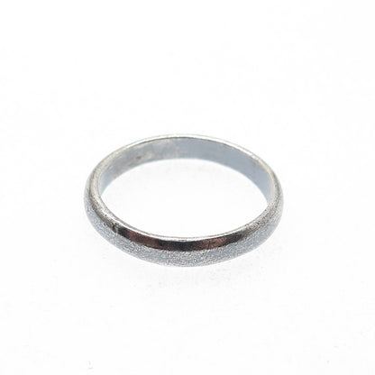 KEN CRAFTS 925 Sterling Silver Vintage Faith Oxidized Band Ring Size 7.75