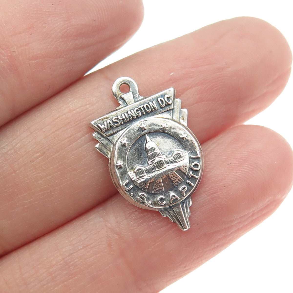 BATES & KLINKE 925 Sterling Silver Vintage US Capitol Washington DC Pendant
