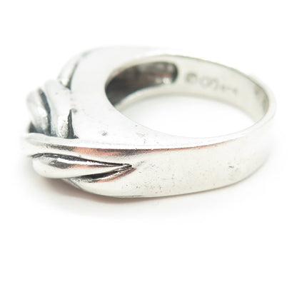 925 Sterling Silver Vintage Viking Twisted Ring Size 7