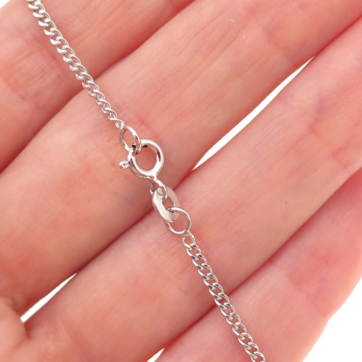 Chuck Clemency 925 Sterling Real Tanzanite & White Topaz Chain Necklace 18-20"