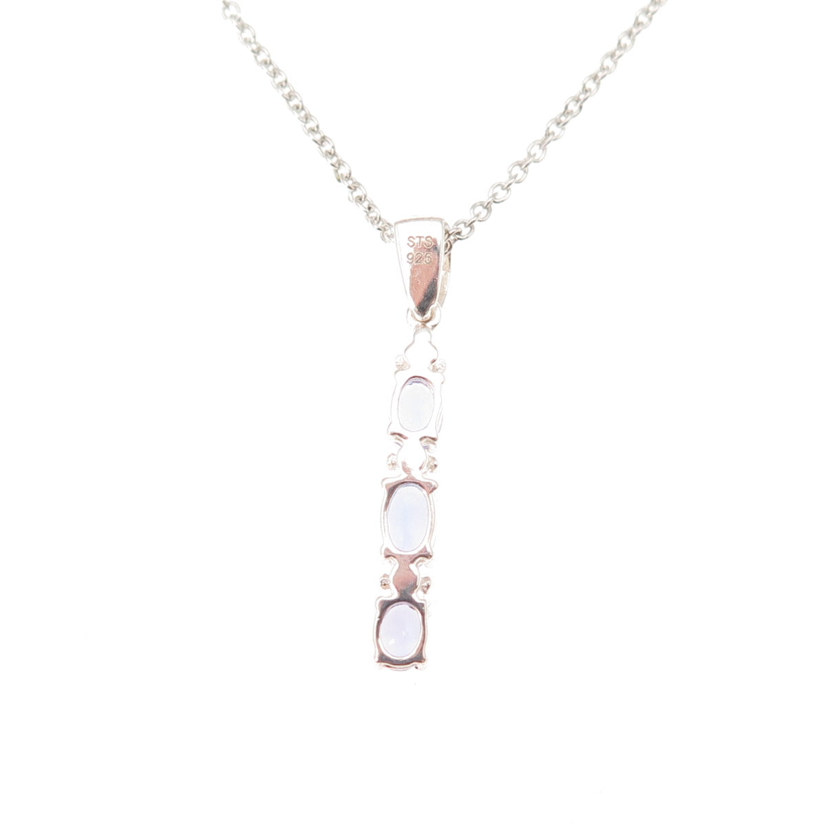 Chuck Clemency 925 Sterling Silver Real Tanzanite Bar Cable Chain Necklace 18"