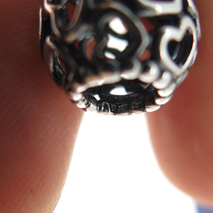 PANDORA 925 Sterling Silver Open Your Heart Slide Bead Charm