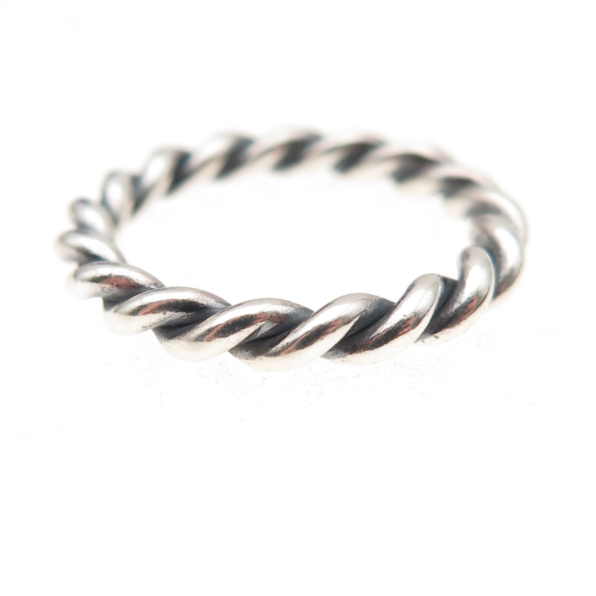 Pandora 925 Sterling Silver Twisted Band Ring Size 5.25