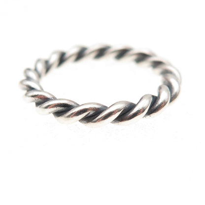 Pandora 925 Sterling Silver Twisted Band Ring Size 5.25