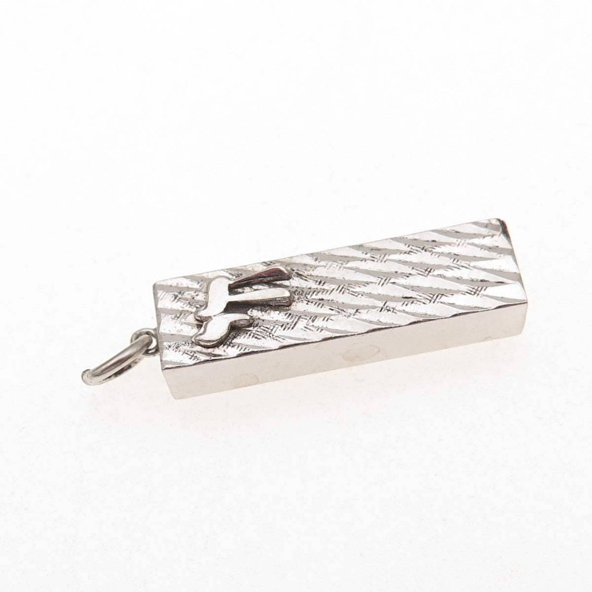 Elco 925 Sterling Silver Vintage Chai Judaica Mezuzah Charm Pendant