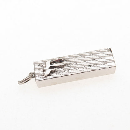 Elco 925 Sterling Silver Vintage Chai Judaica Mezuzah Charm Pendant
