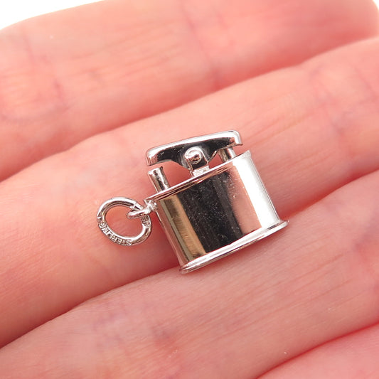 Art's Elegance Sterling Silver Antique Art Deco Cigarette Lighter Charm Pendant