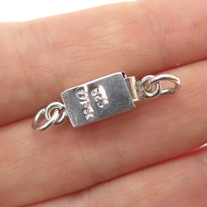 925 Sterling Silver Vintage Mexico Bracelet / Necklace Box Lock Clasp