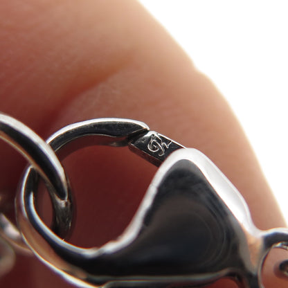 925 Sterling Silver Vintage Real Pearl By The Yard Tassel Chain Necklace 16"