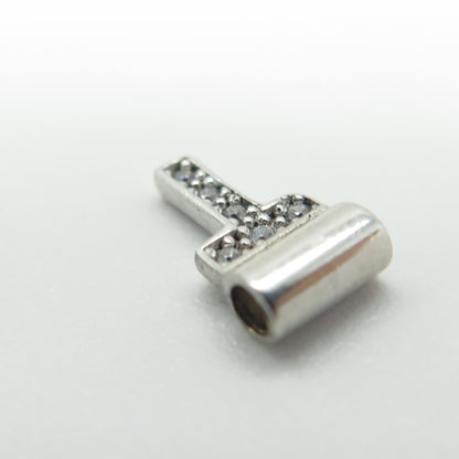 NOMINATION Italy 925 Sterling Silver C Z Letter "T" SeiMia Pendant