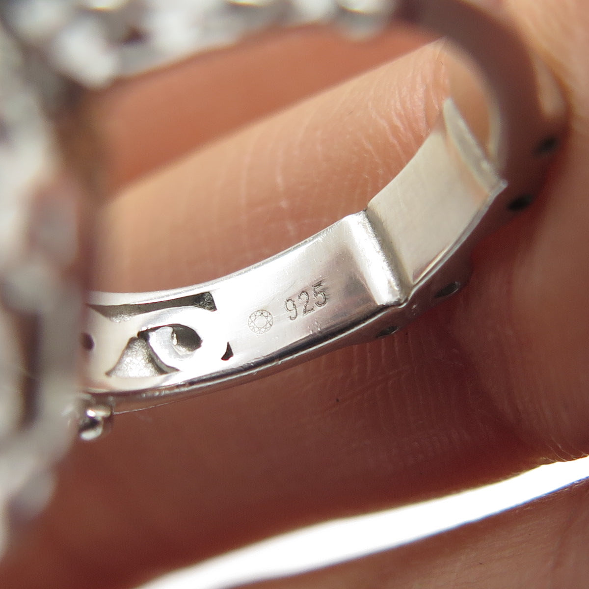 925 Sterling Silver Real Multi-Color Sapphire Cluster Ring Size 5.25