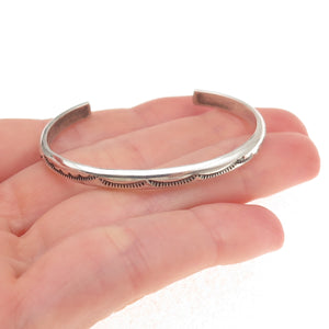 Old Pawn 925 Sterling Silver Vintage Southwestern Adjustable Cuff Bracelet 4.75"