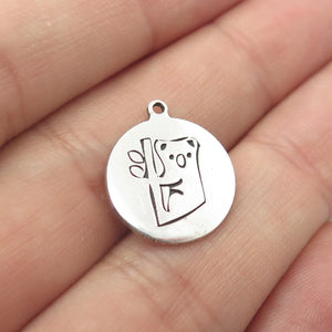 925 Sterling Silver USA Two In Town Koala Charm Pendant