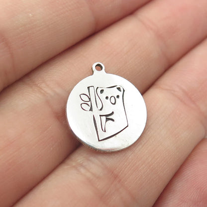 925 Sterling Silver USA Two In Town Koala Charm Pendant