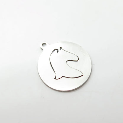 925 Sterling Silver USA Two In Town Horse Charm Pendant