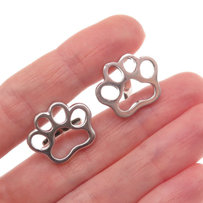925 Sterling Silver Vintage Dog Paw Cufflinks