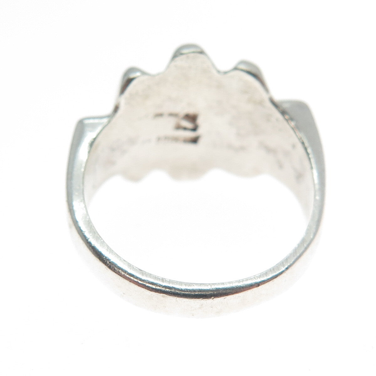 925 Sterling Silver Vintage Mexico Modernist Ring Size 6.75