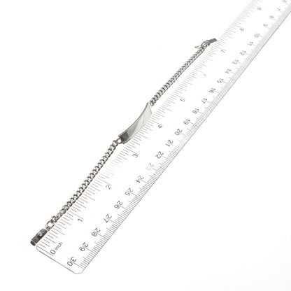 BOJAR 925 Sterling Silver Vintage Cuban Link ID Bracelet 7"