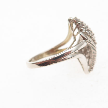 Jane Seymour 925 Sterling Silver Round-Cut C Z Ring Size 7.25