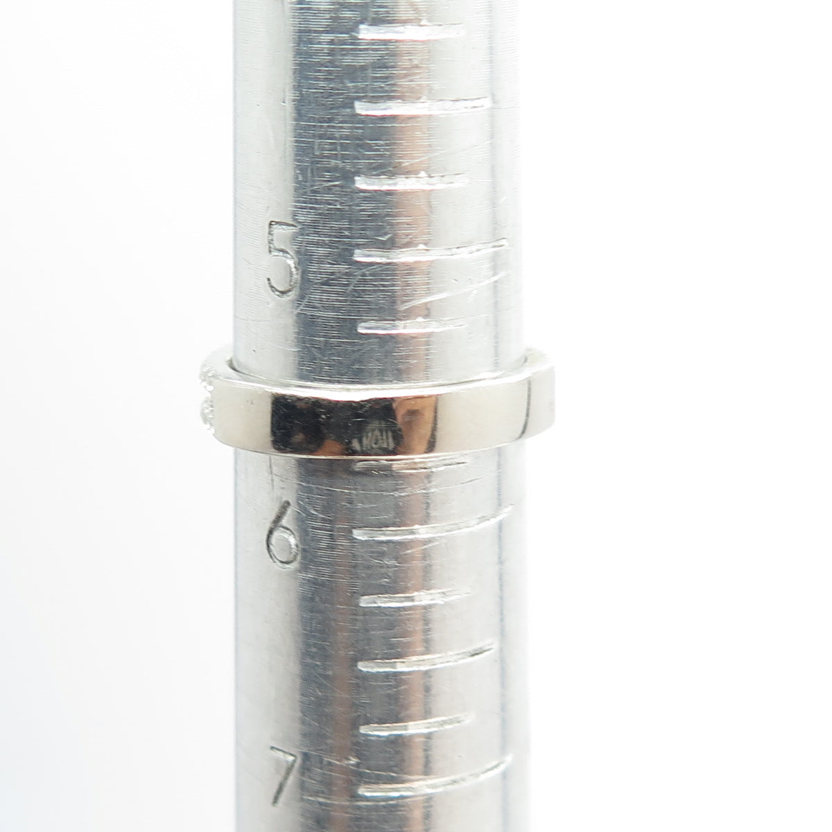 925 Sterling Silver Princess-Cut Shaped C Z Ring Size 5.75