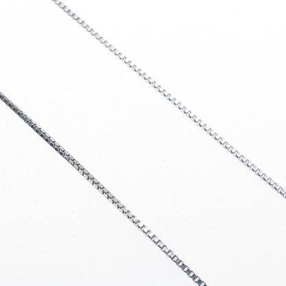 925 Sterling Silver ADI Real Smoky Quartz & Yellow Topaz Box Chain Necklace 18"