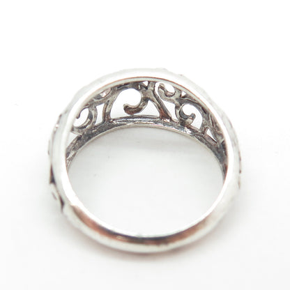 925 Sterling Silver Vintage Swirl Ring Size 7.5